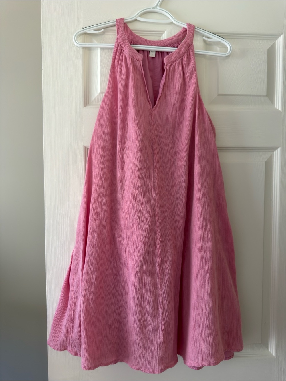 Garnet Hill Pink Halter Swim Coverup (M)